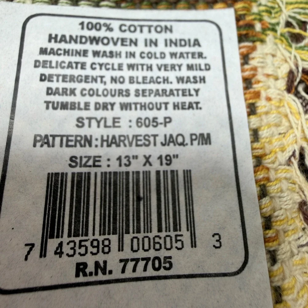 Woven Tapestry Thanksgiving Placemats Pumpkins Sunflowers Fall Harvest Set of 10